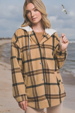 Plaid Hooded Jacket