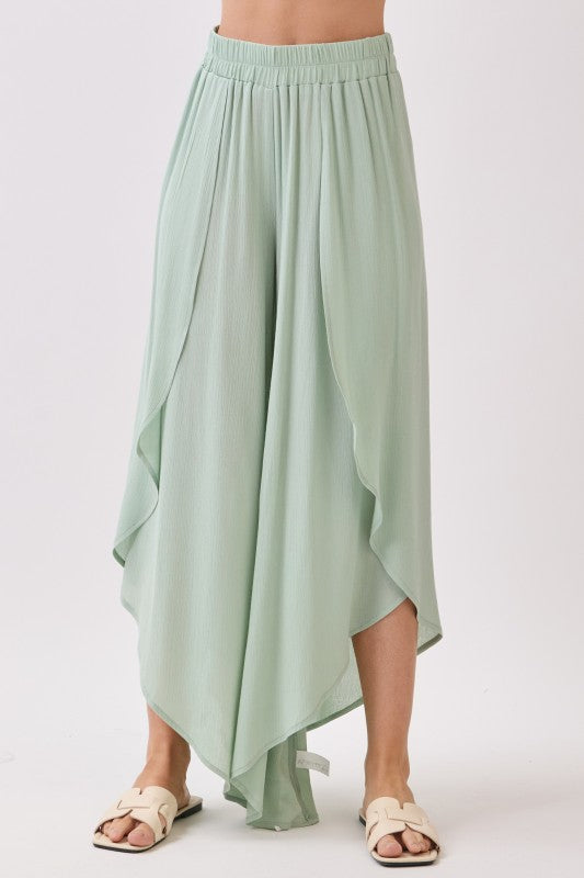 Overlap Wide Leg Pants