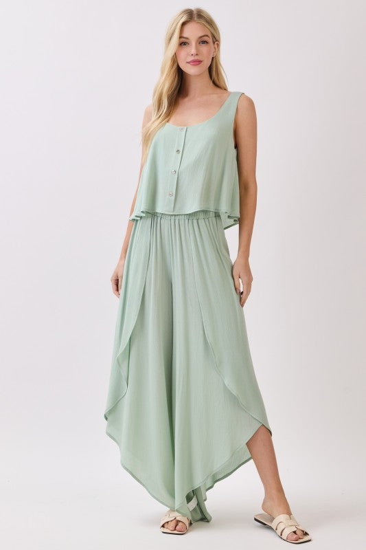 Overlap Wide Leg Pants