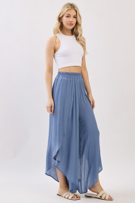 Overlap Wide Leg Pants