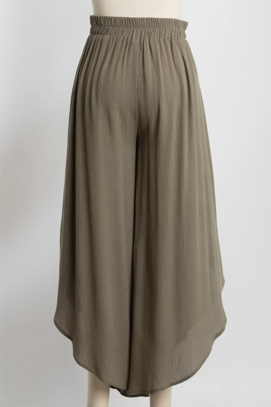 Overlap Wide Leg Pants