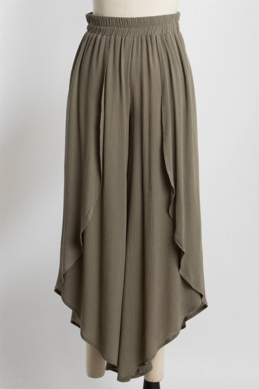 Overlap Wide Leg Pants