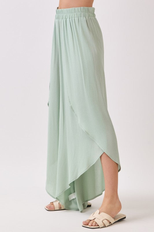 Overlap Wide Leg Pants