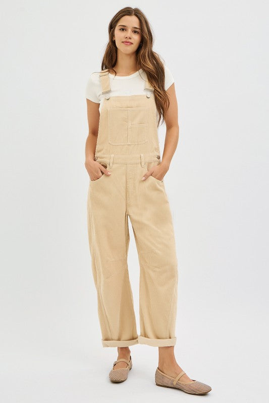 Corduroy Barrel Overall