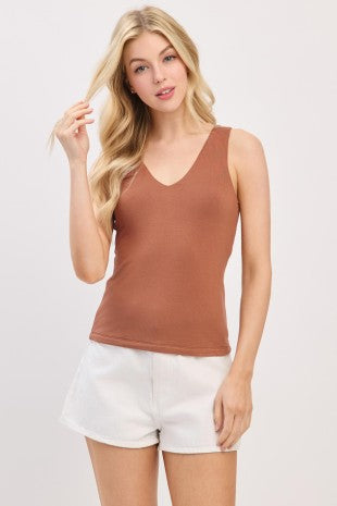 Double Layer V-neck Tank