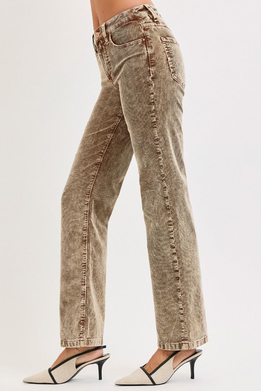 Tummy Control Corduroy Pants