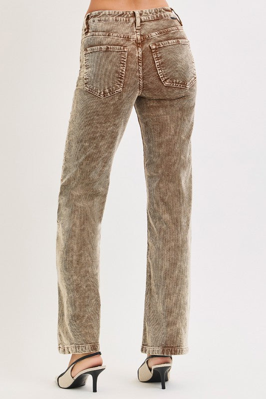 Tummy Control Corduroy Pants