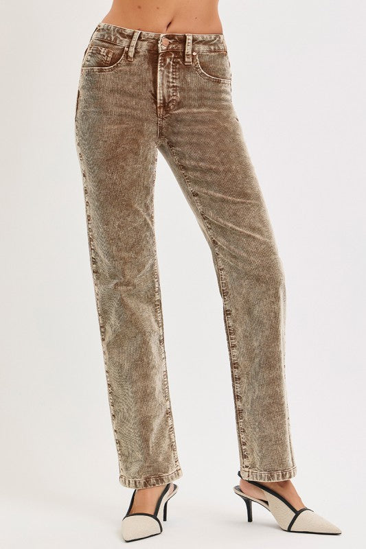 Tummy Control Corduroy Pants