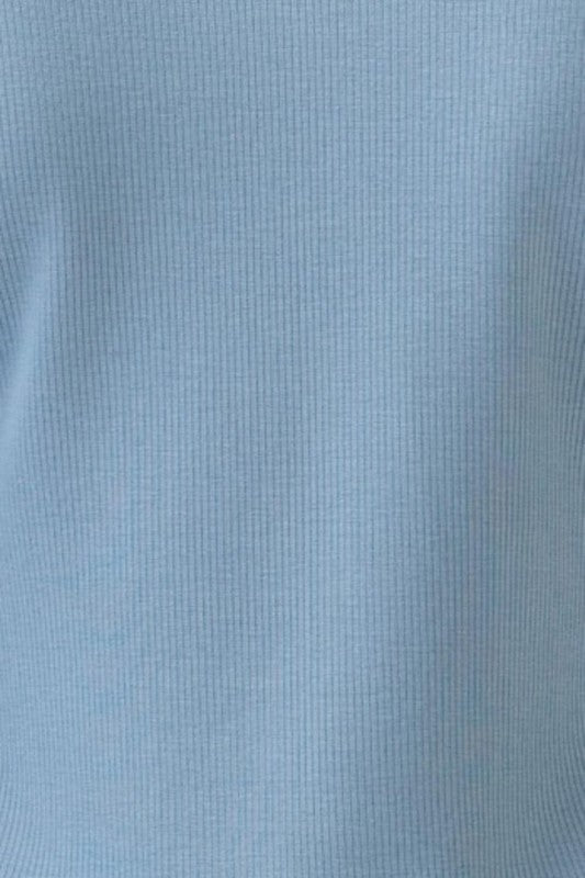 Ribbed Crew Neck Top
