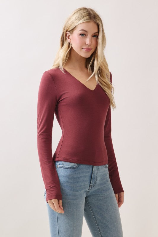 Double Layer V-neck Top