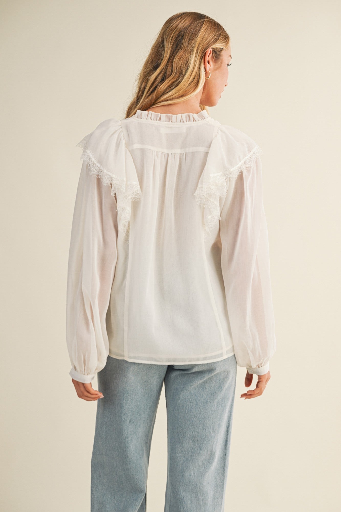 Ruffle Long Sleeve Top