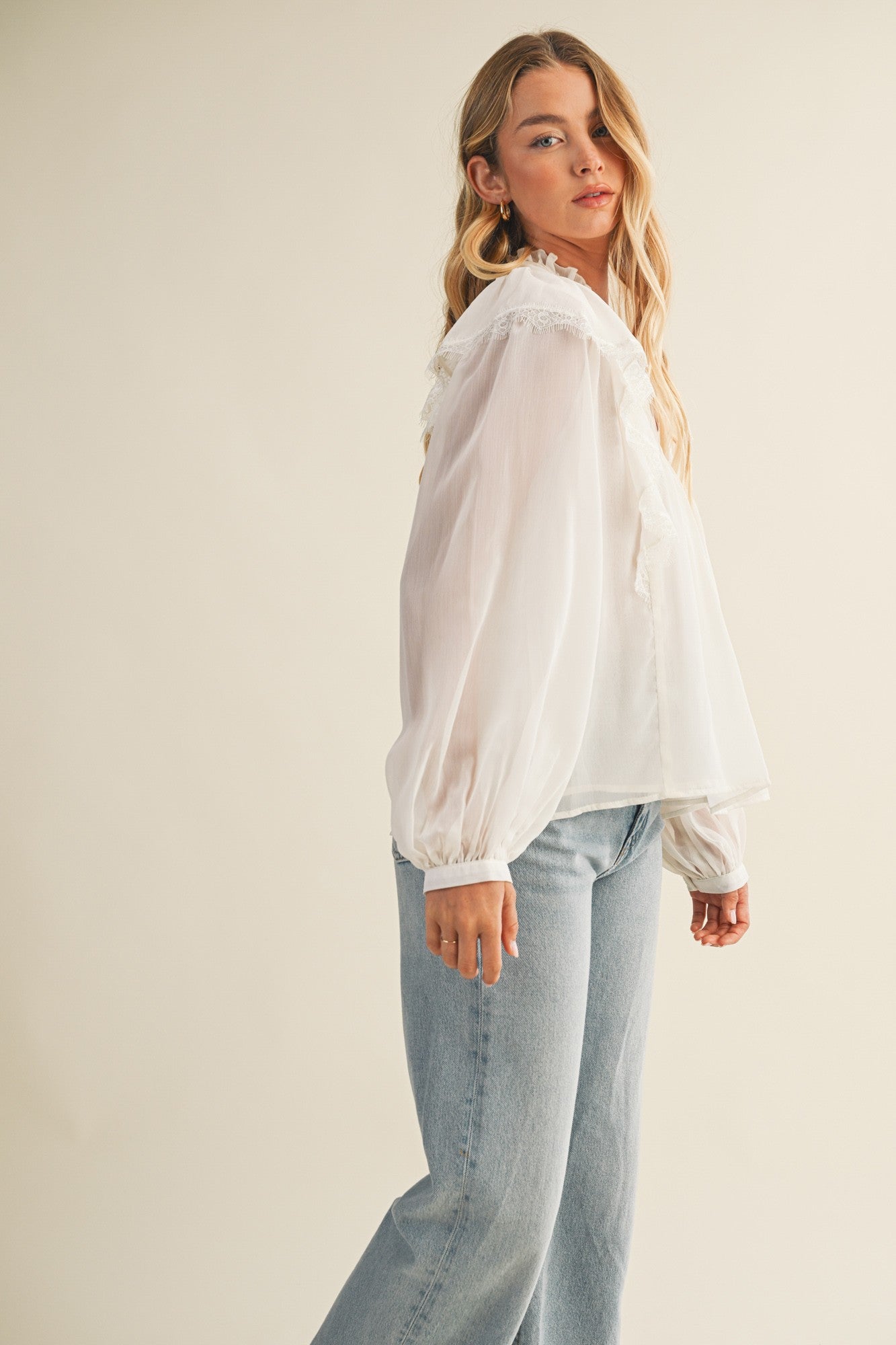 Ruffle Long Sleeve Top