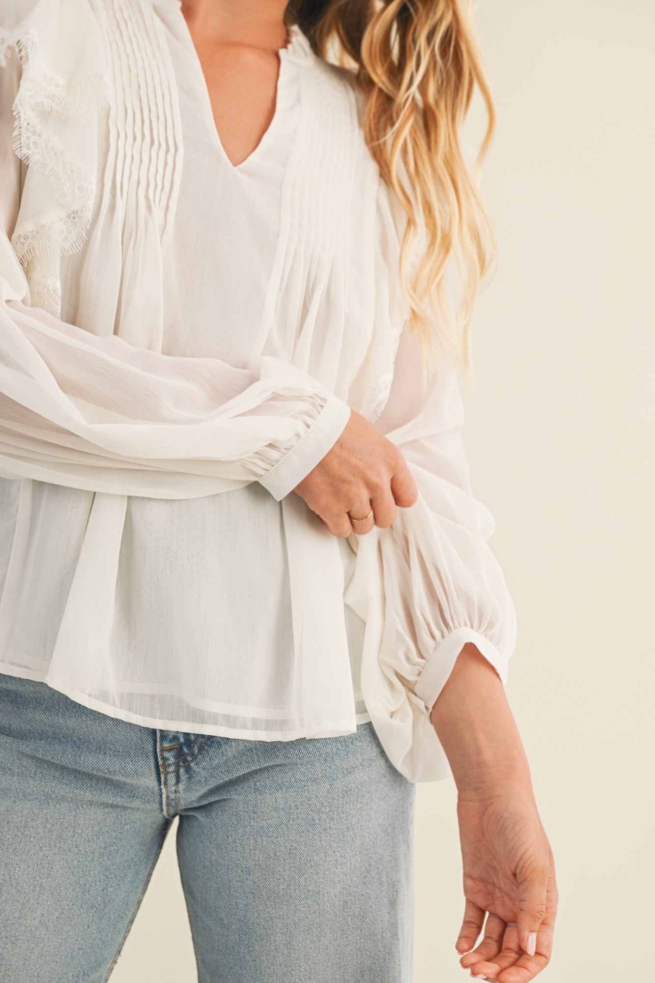 Ruffle Long Sleeve Top