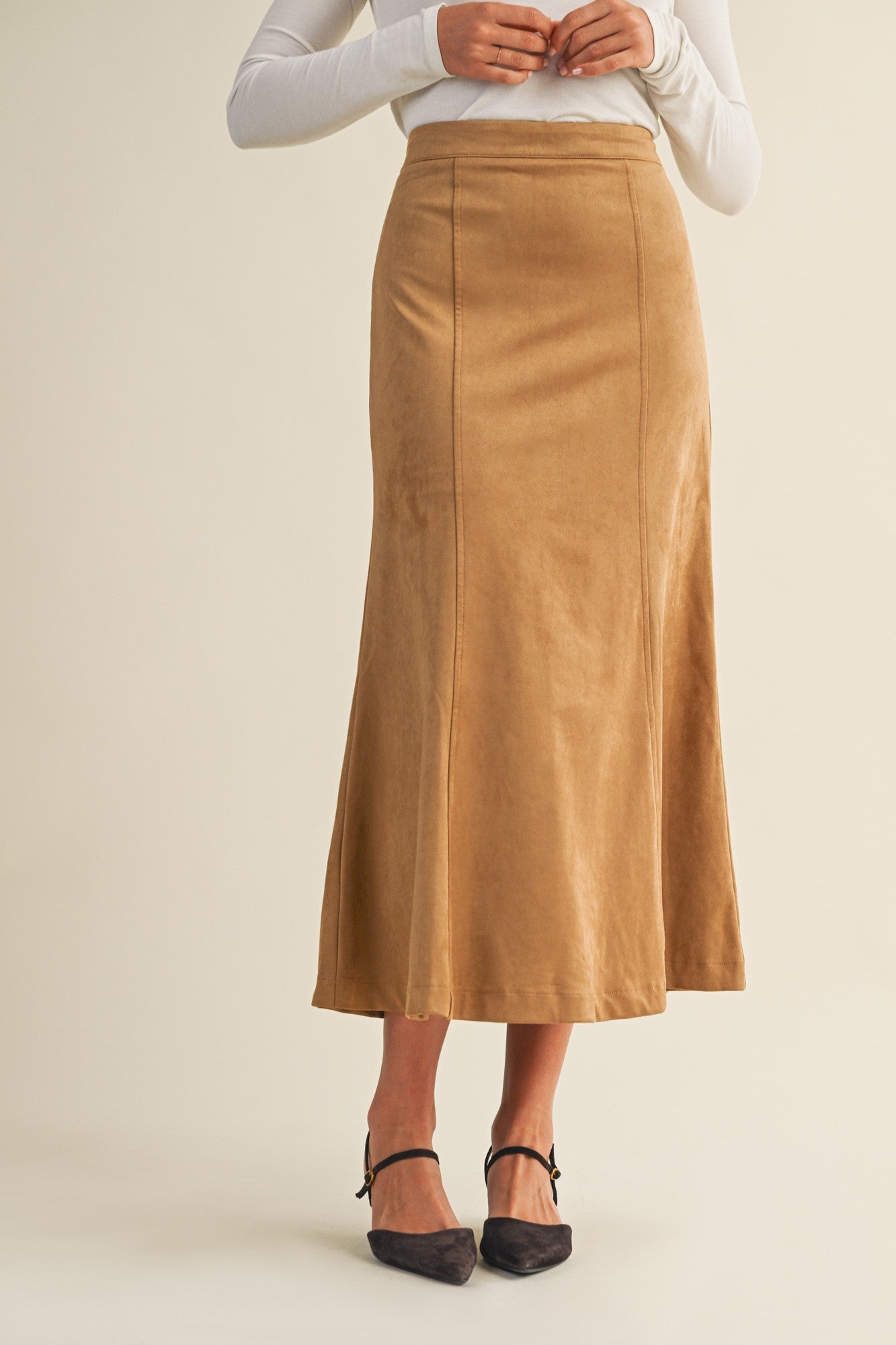 Fluted Hem Skirt