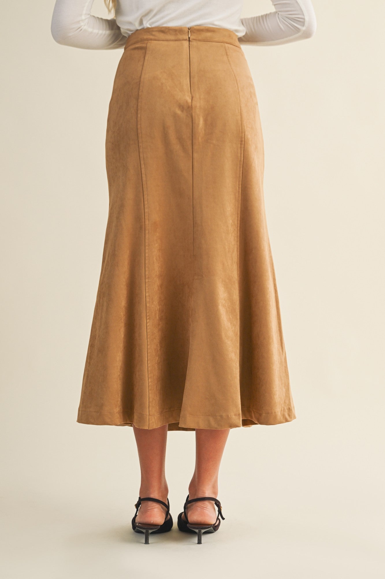 Fluted Hem Skirt