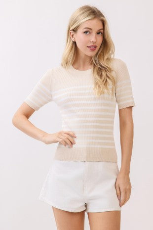 Stripe Detail Sweater Top