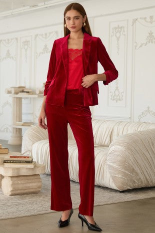 Velvet Bunched Blazer