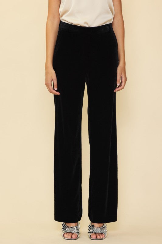 Velvet Straight Pants