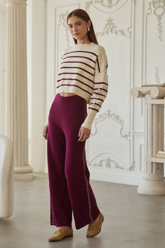 Stripe Cropped Sweater