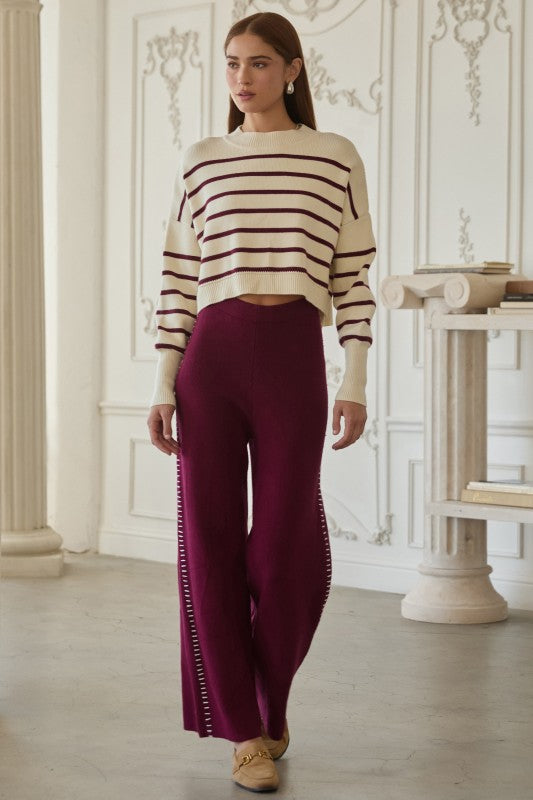 Stripe Cropped Sweater