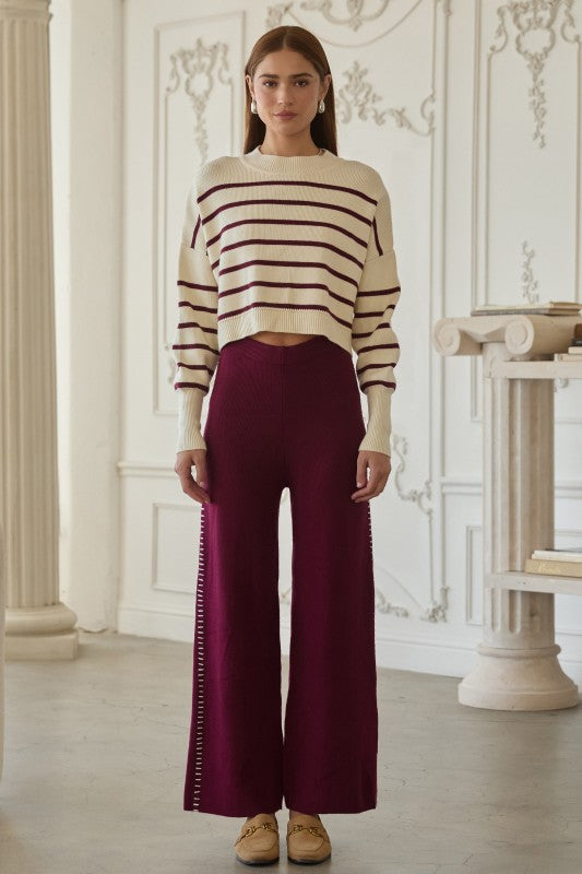 Stripe Cropped Sweater