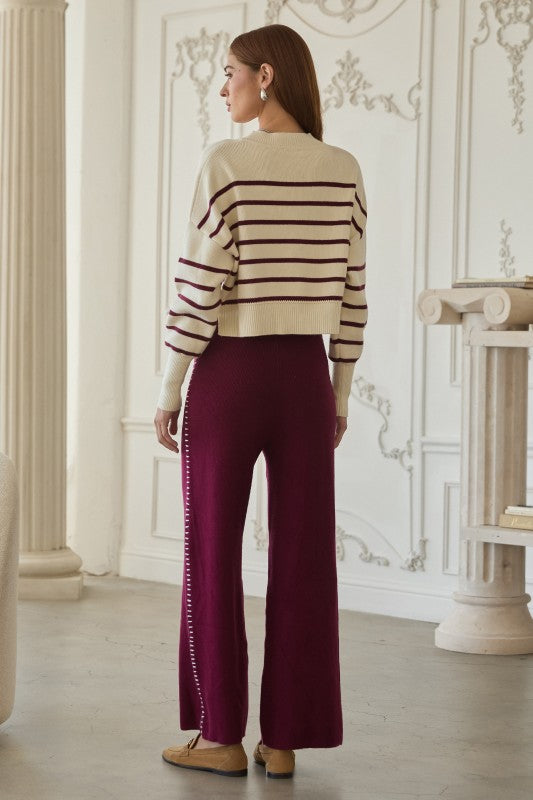 Stripe Cropped Sweater