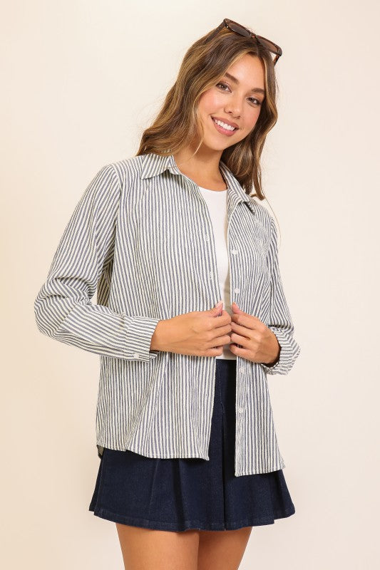 Striped Collared Shirt