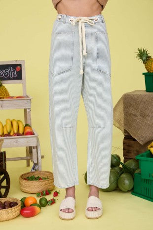 Eyelet Stripe Denim