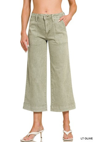 Cropped Denim Pants