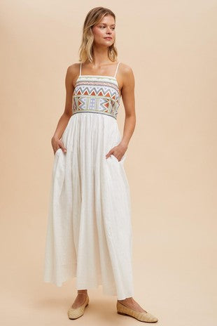 Boho Embroidered Dress