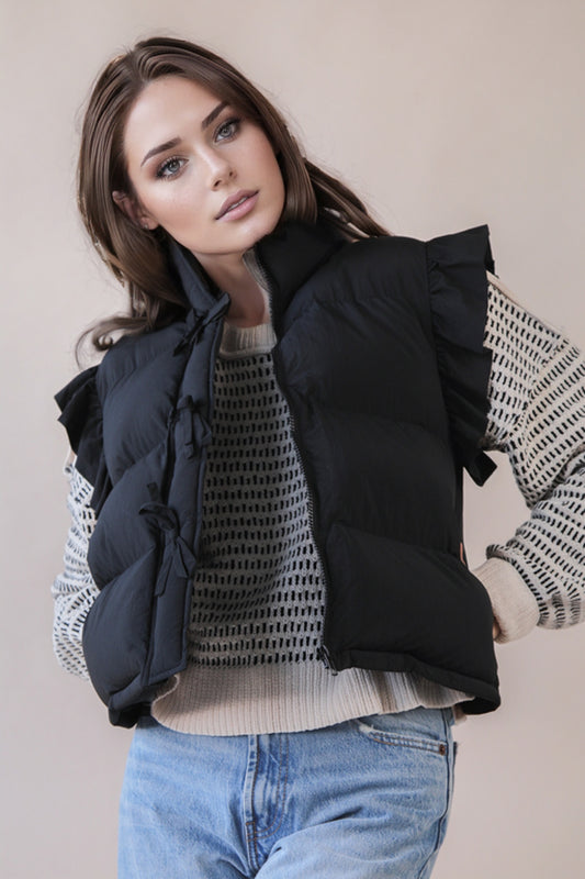 Bow Ruffle Vest