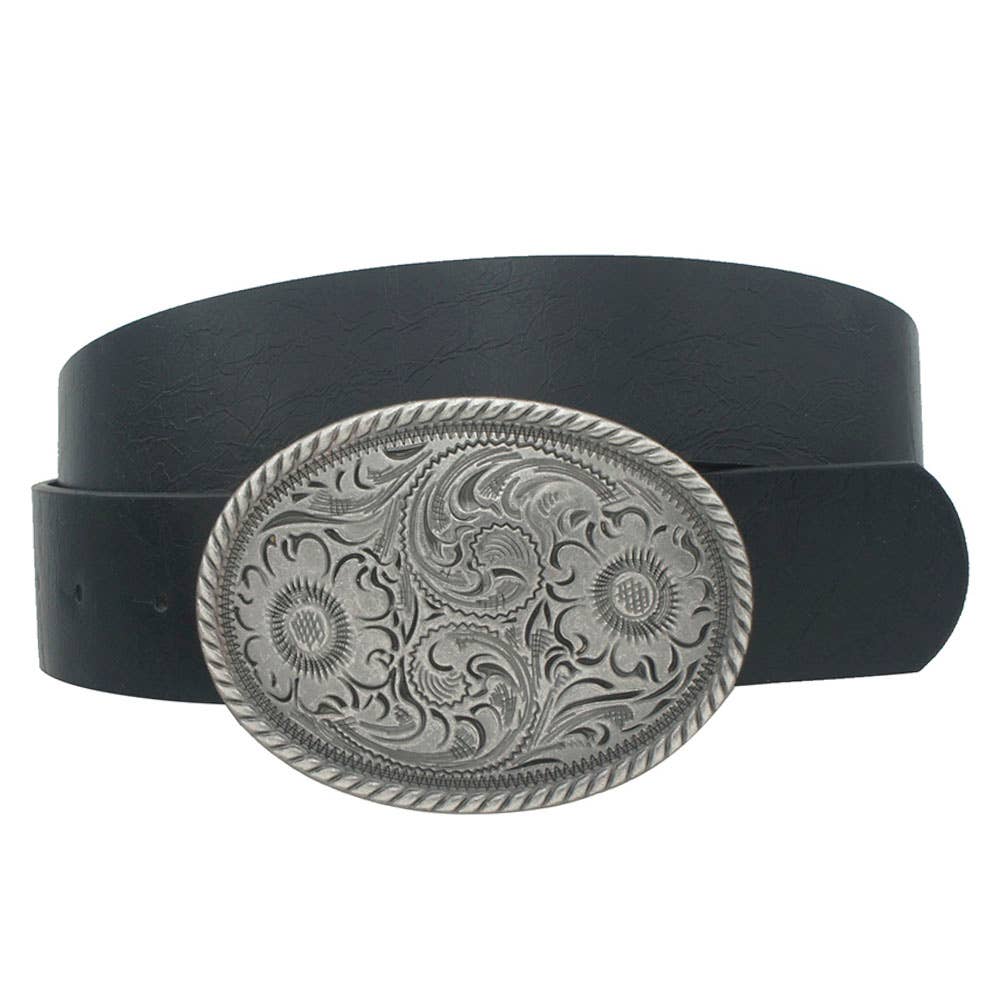 Flower Embossed Belt