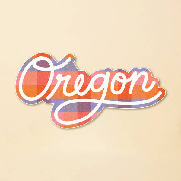 Oregon Plaid Sticker