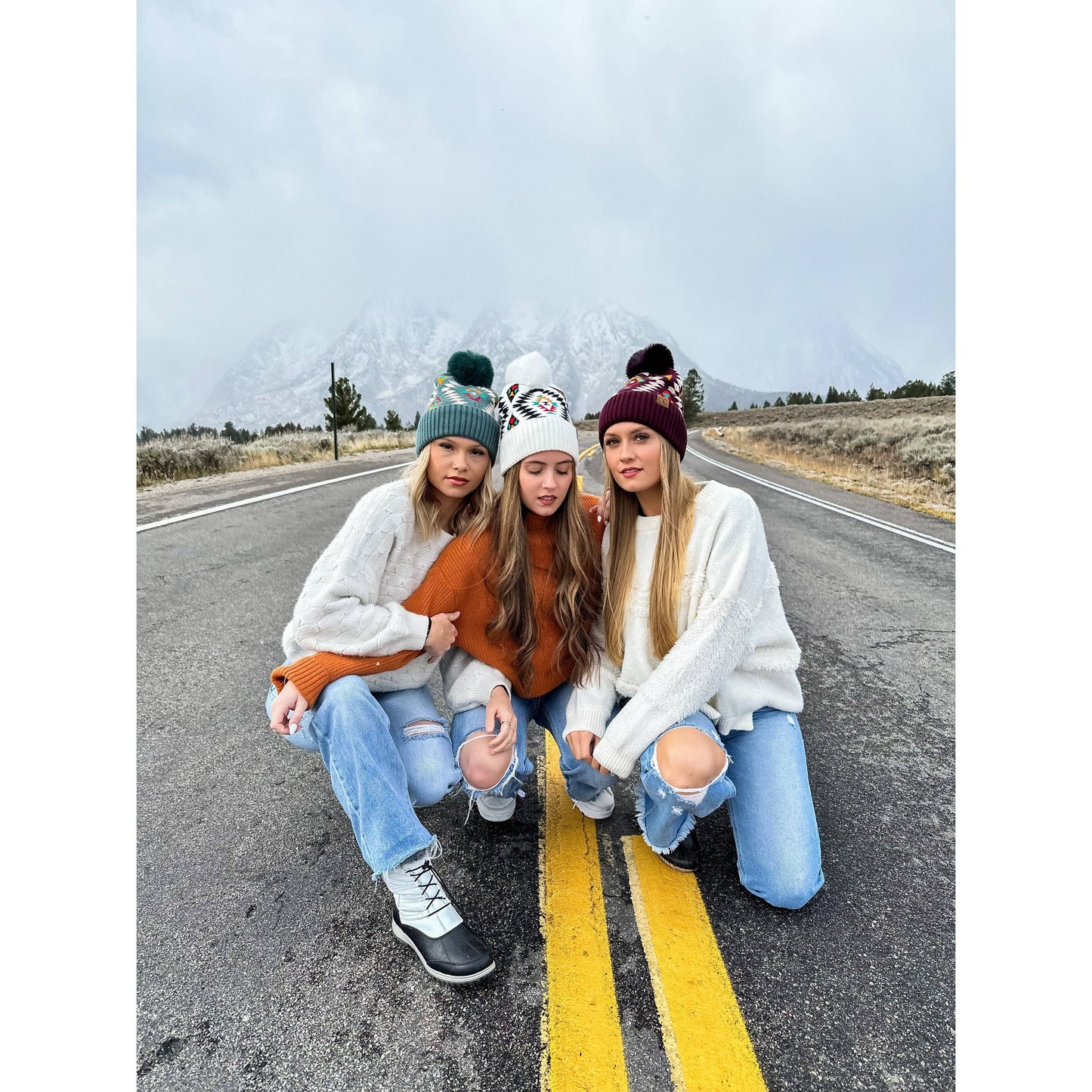 Aztec Faux Fur Beanie