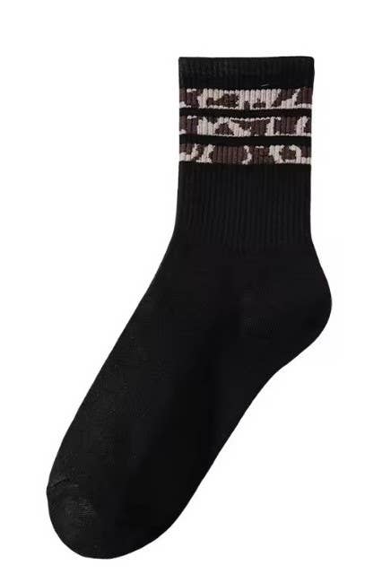 Animal Leopard Crew Socks