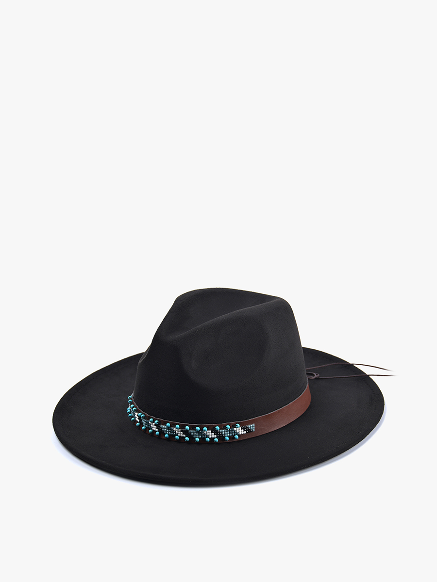 Teo Faux Suede Fedora