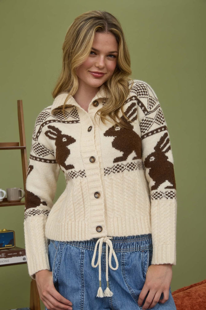 Bunny Jacquard Sweater