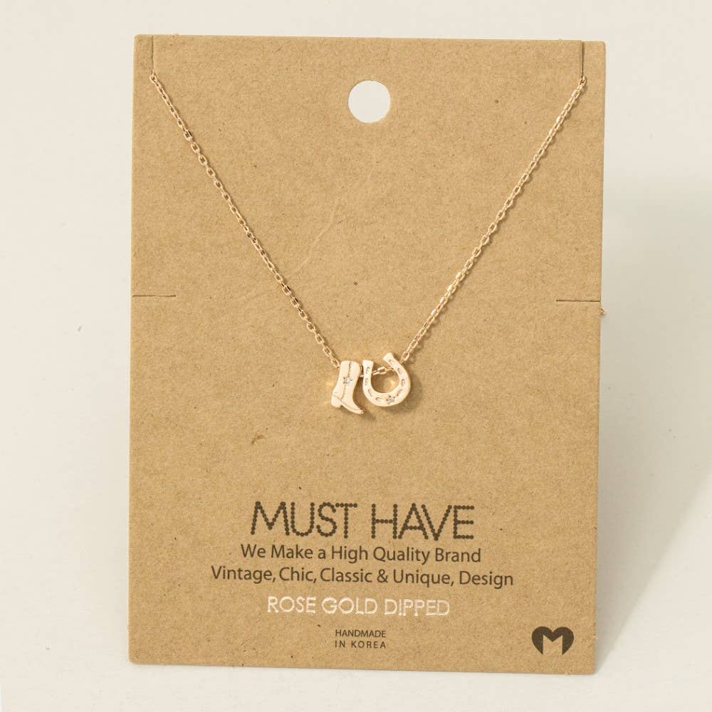 Cowboy Boots Necklace