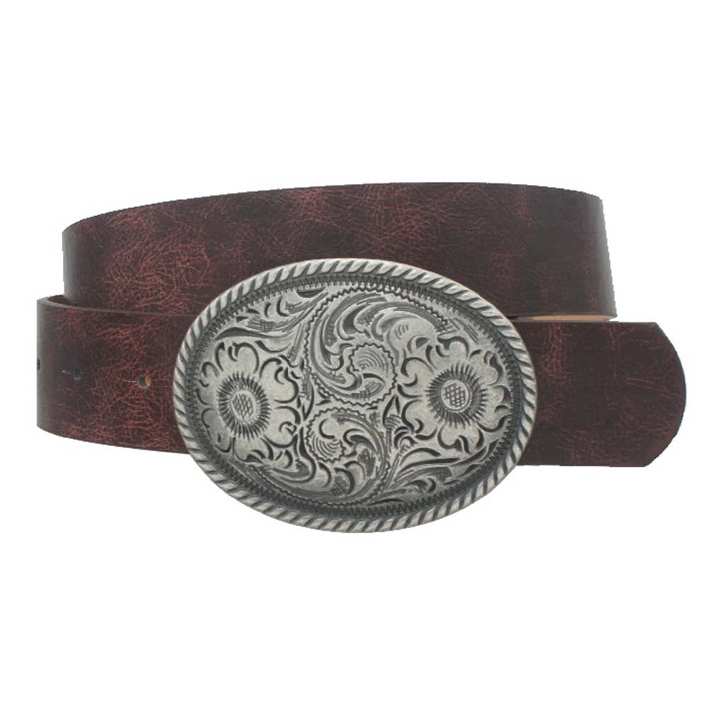 Flower Embossed Belt