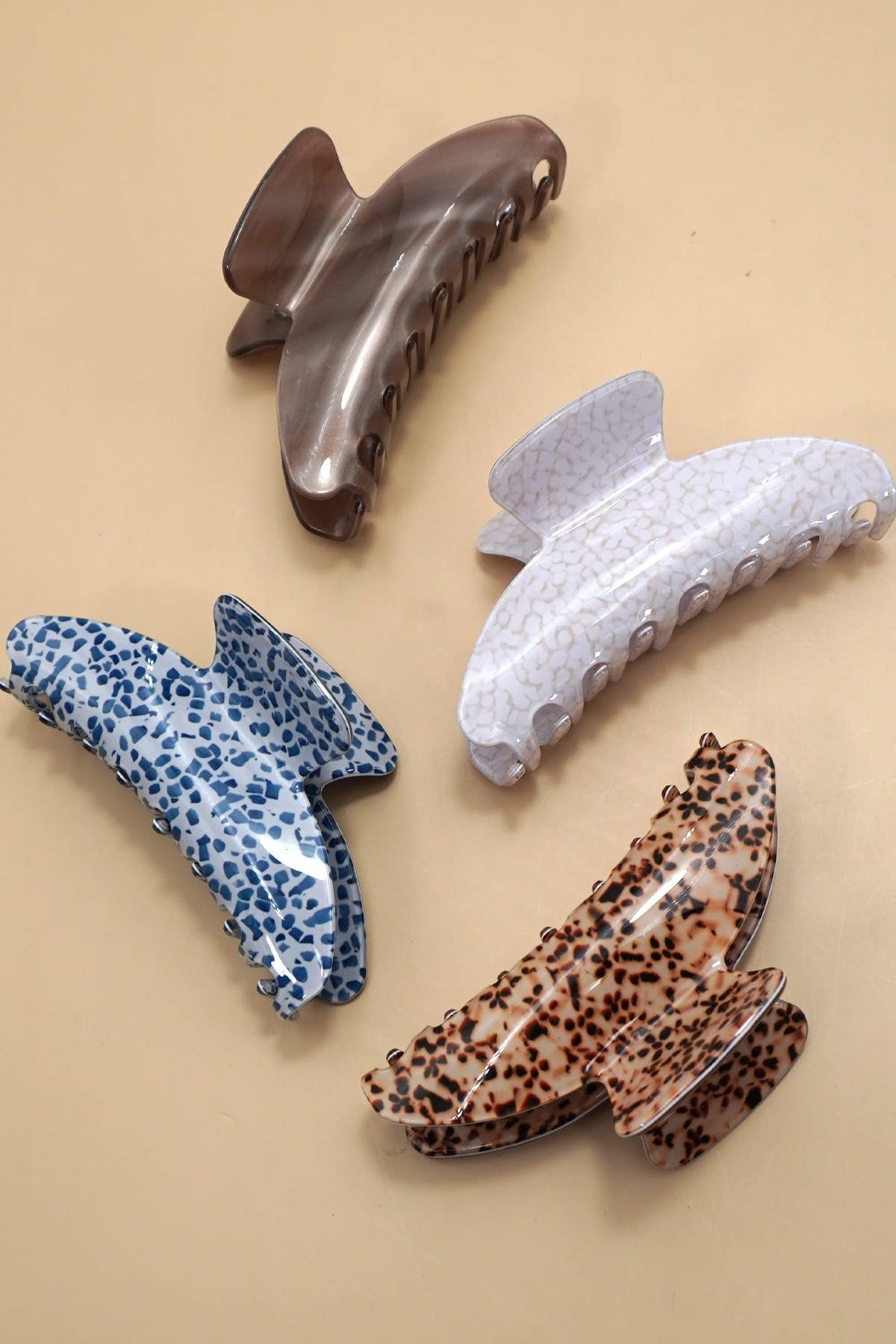 Vintage Porcelain Claw Clips