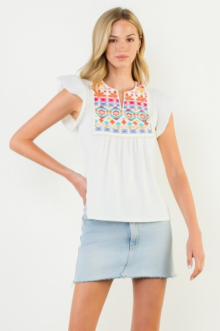 White Sleeve Top