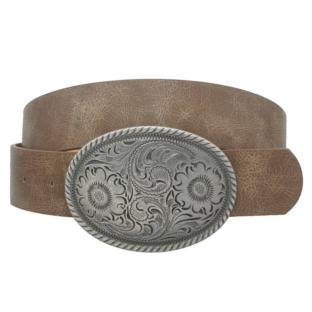 Flower Embossed Belt