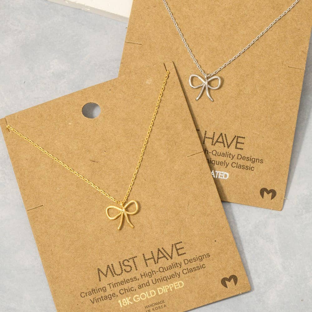 Ribbon Bow Necklace
