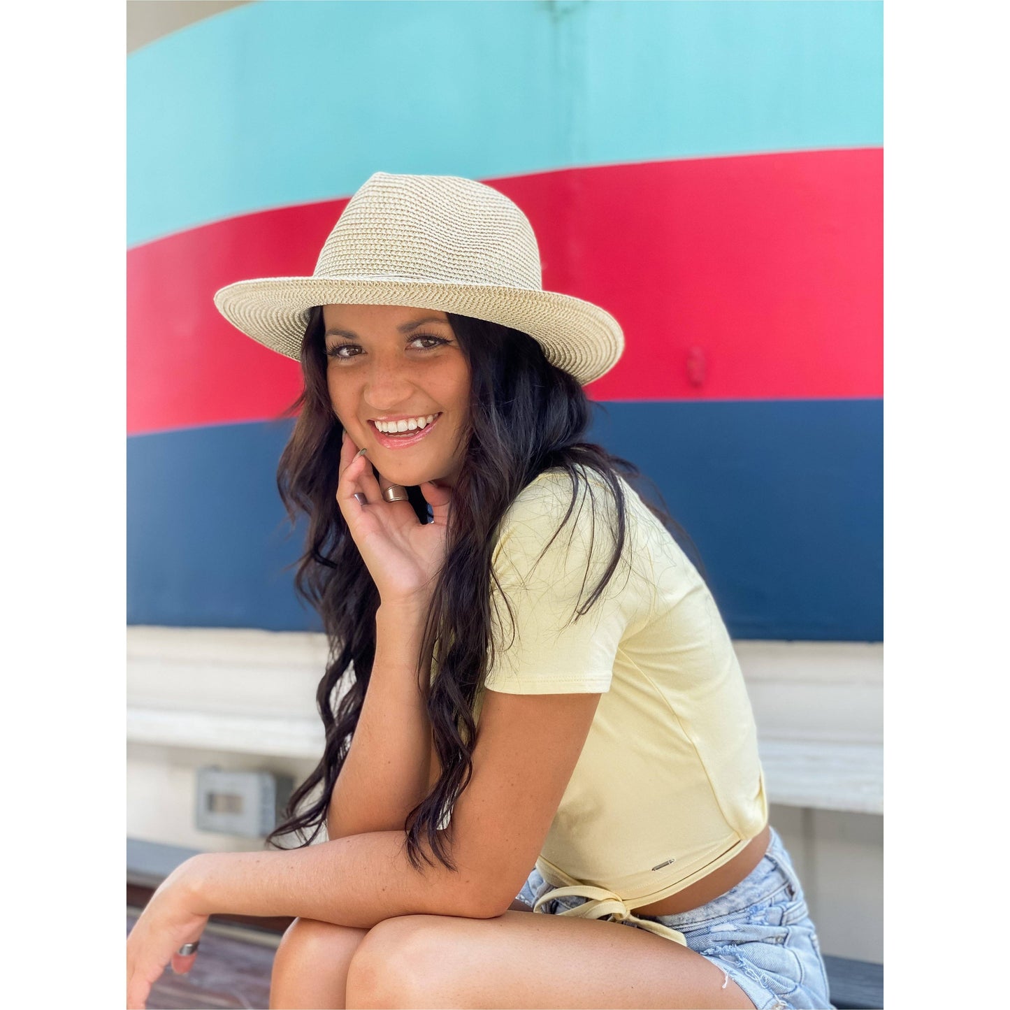 Two Tone Panama Hat