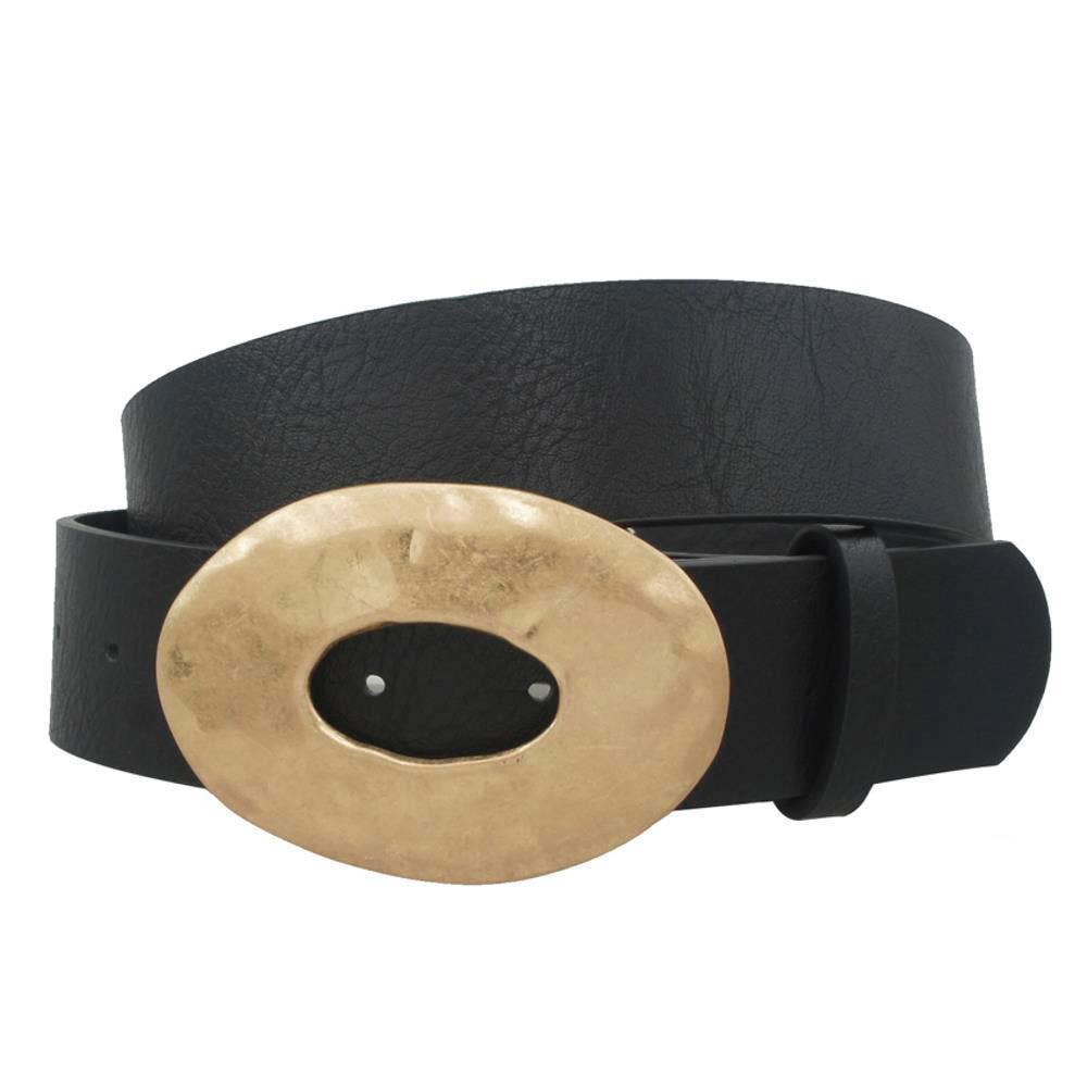 Metal Oval Buckle Belt