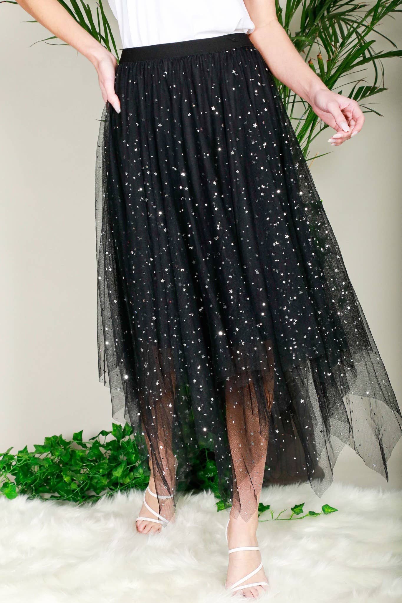 Star Glitter Mesh Skirt