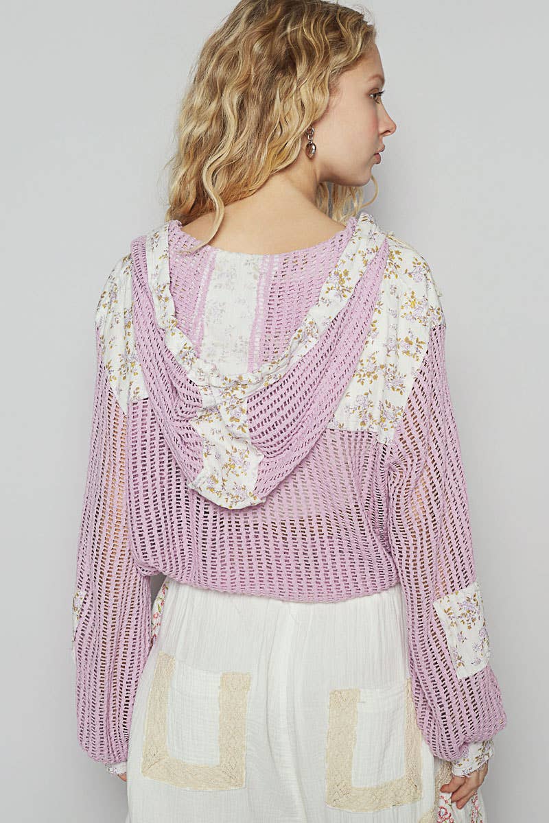 Floral Print Crochet Jacket