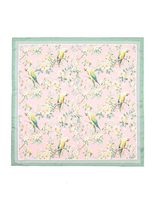 Floral Bird Print Scarf