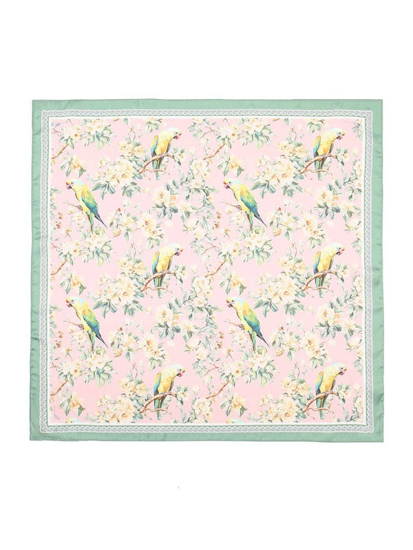 Floral Bird Print Scarf