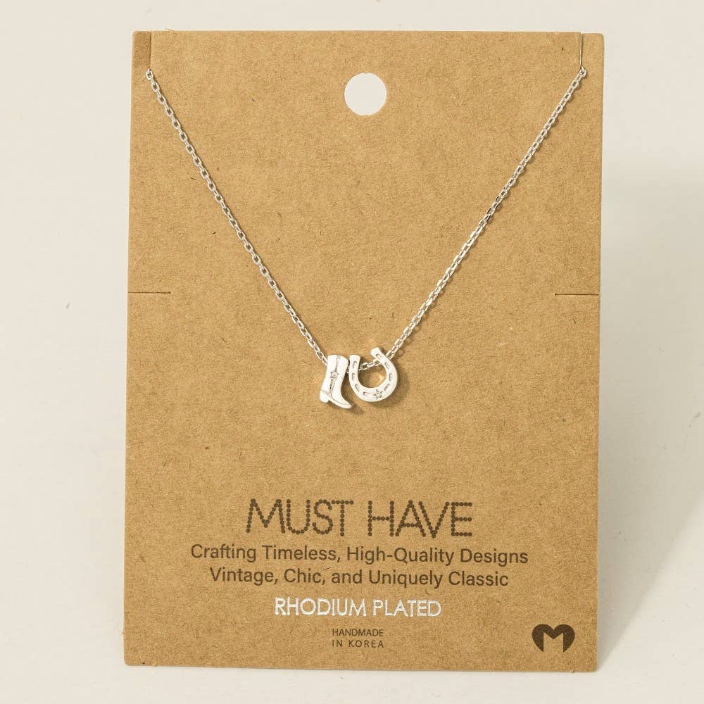 Cowboy Boots Necklace